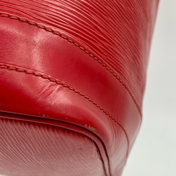 VGUC Louis Vuitton Authentic Epi Noe Red Leather Drawstring Bucket Shoulder Bag - Picture 7 of 17